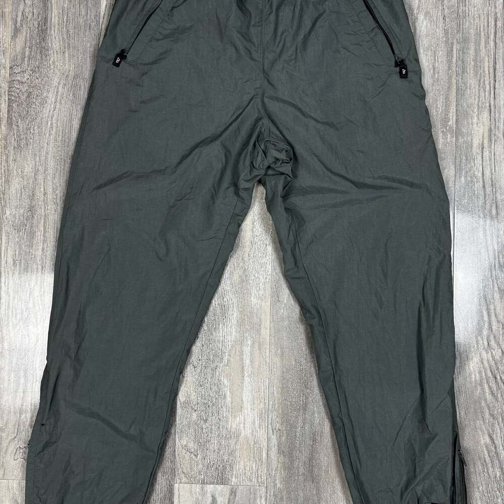 Outersport Green Nylon Lined Hiking Joggers Ski Track Pants VINTAGE Mens XLarge